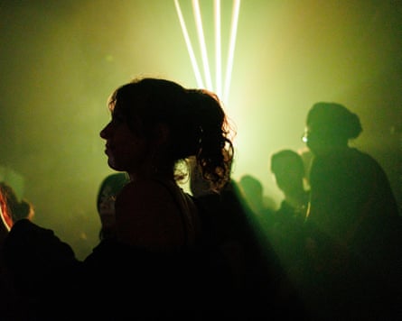 A dancer on her own in a night club