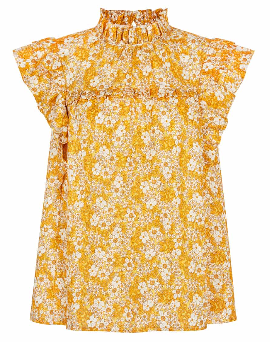 floral boho-chic sleeveless shirt by Aligne