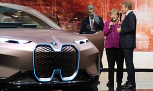 German chancellor Angela Merkel at Frankfurt Auto Show last year.