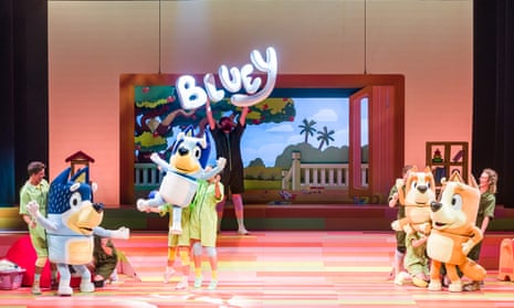 A production shot from the opening night of Bluey's Big Play, which premiered at Qpac in Brisbane on 22 December 2020