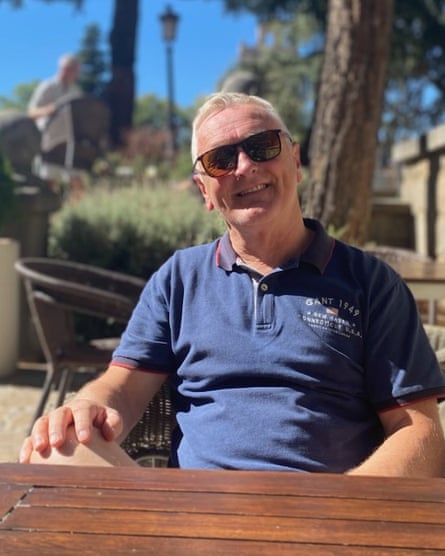 David sitting in the sun in Spain