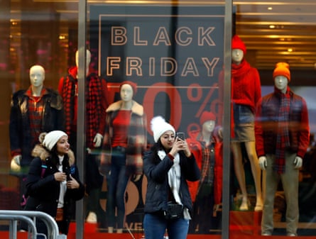 ‘Black Friday’ holiday shopping in NYC in 2019. Major stores like Walmart, Target and Best Buy announced they will not open stores on Thanksgiving evening.