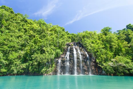 Kahatola waterfall in Ternate.
