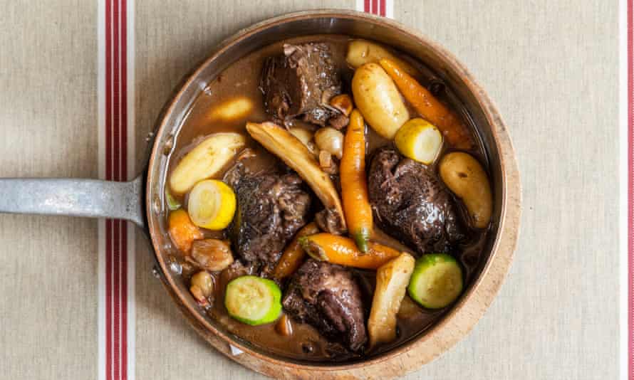 Bourguignon of beef cheeks with garniture grand-mère at L’Escargot Bleu French restaurant in Edinburgh