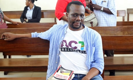Opposition politician Zitto Kabwe, leader of The Alliance for Change and Transparency party sits inside the Kisutu Resident Magistrate court in Dar es Salaam, Tanzania 2 November 2018.