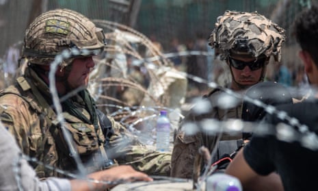 British armed forces working with the US military in Kabul to evacuate eligible civilians and their families out of Afghanistan.