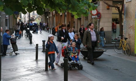 A pedestrian-friendly street in the Gràcia neighbourhood.
