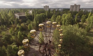 An abandoned ferris wheel in the town of Pripyat, which was abandoned after the accident.