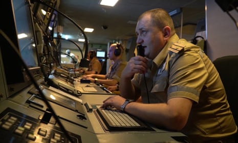 A still image taken from video released by the press service of the ministry of defence of the Russian Federation shows crew members on the frigate Admiral Gorshkov.