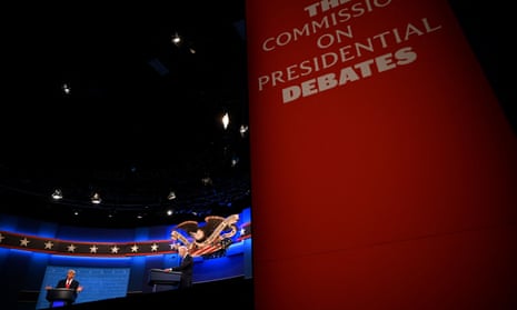Donald Trump and Joe Biden debate in Nashville, Tennessee, in October 2020 under the auspices of the Commission on Presidential Debates.
