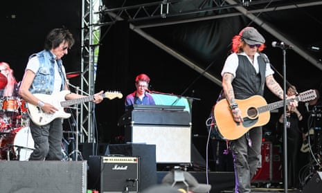 Johnny Depp and Jeff Beck performing in Helsinki, 19 June 2022.