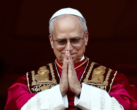 Pope Leo XIV appears on the balcony of St Peter’s Basilica at the Vatican in May after being elected pontiff by the conclave of cardinals.