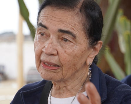 Ruth Shady talks while gesturing to someone off camera.