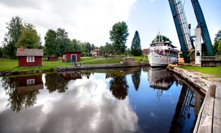 ‘The cycling infrastructure in Sweden is incredible’ … the Göta canal path.