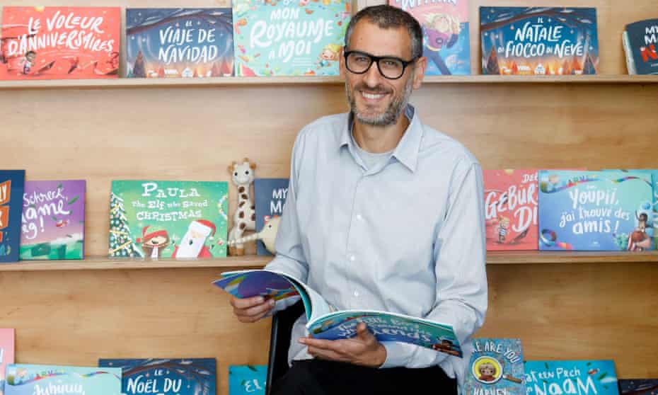 Asi Sharabi, the founder of Wonderbly children’s books, at his office in east london.