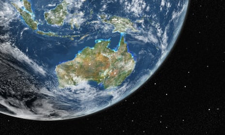 Globe Centred On Asia And Oceania, True Colour Satellite Image