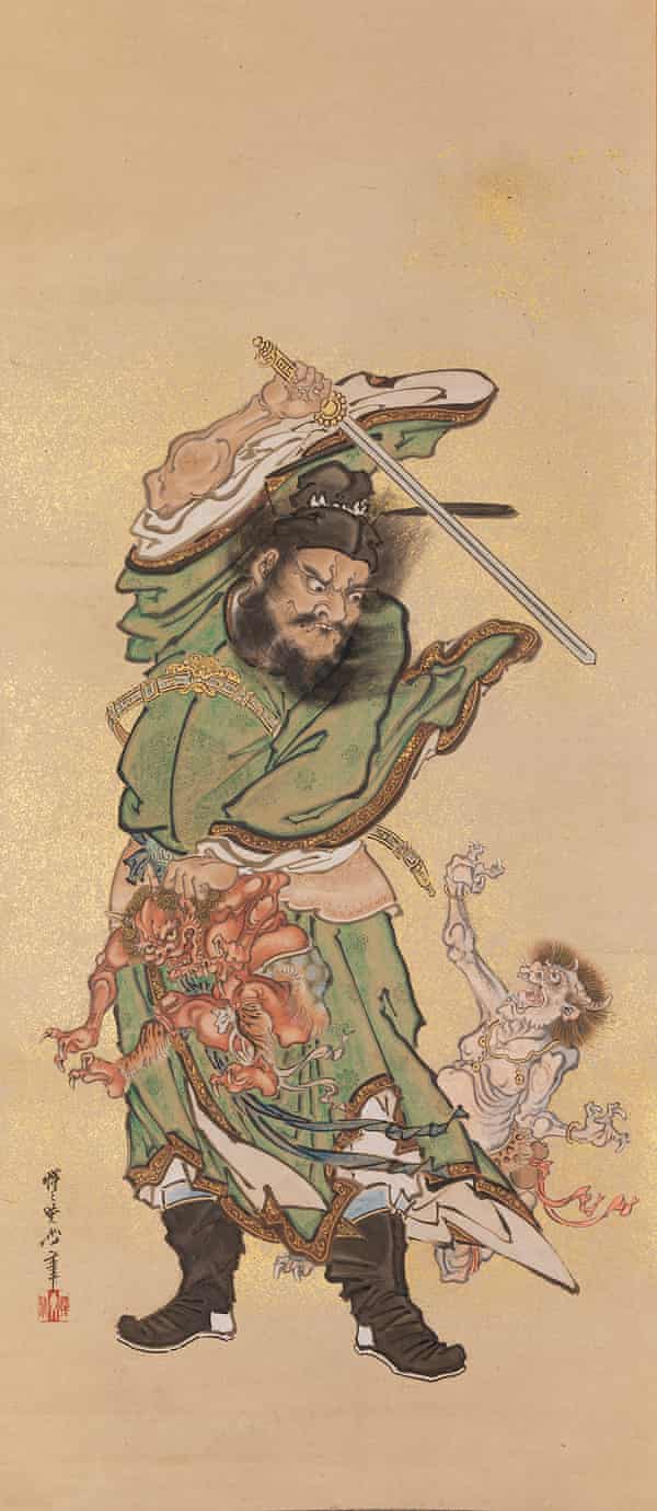 Simpler, bolder images … Shōki and Two Demons, 1882.