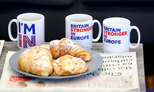 ‘Britain Stronger in Europe’ mugs produced ahead of the 2016 referendum.