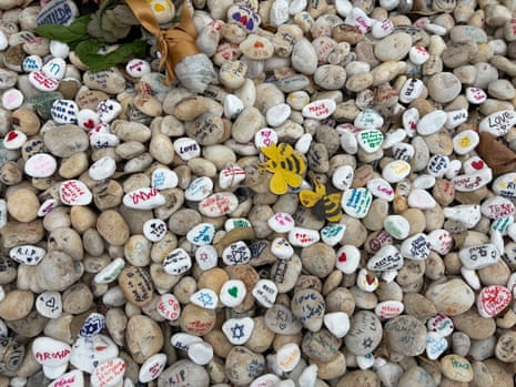 A chaplain watching on said people had been coming and going all day from the memorial