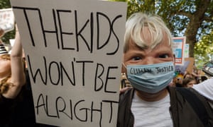 School and university students took part in a climate strike on 20 September.