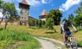 Alma Vii, Transylvania, Romania - 27 June 2021: Transylvania tour, cycling on Via Transilvanica<br>2G6365E Alma Vii, Transylvania, Romania - 27 June 2021: Transylvania tour, cycling on Via Transilvanica