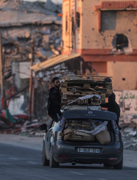 Israel-Gaza war live: ‘mid-level’ Israeli team heads to Cairo to assess Hamas ceasefire position People can be seen fleeing Rafah with what possessions they have.