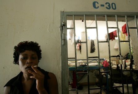 An inmate in the women’s jail in Port-au-Prince, Haiti.