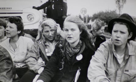 ‘Three of us occupied Greenham’s air traffic control tower for hours’ ... Rebecca Johnson (centre).