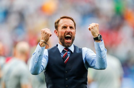 England Manager Gareth Southgate celebrates England's victory England v Panama