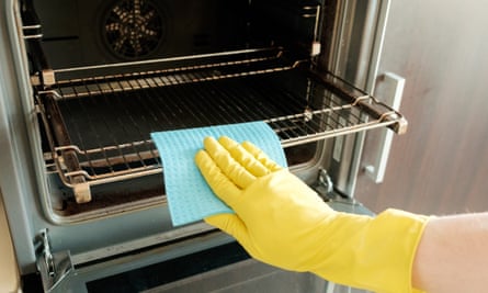 Bicarbonate of soda and water can work as oven cleaner.