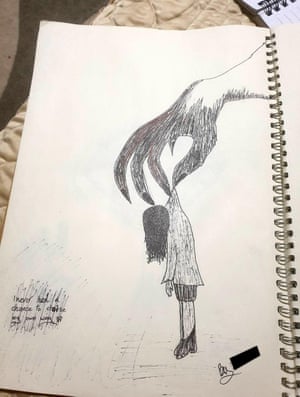 A drawing of a 15-year-old Venus, detained in Nauru