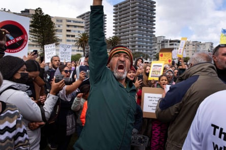 Protests against Covid restrictions in Cape Town in October