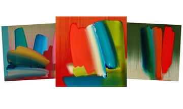 Some of the vibrant textile works created by British artist Ptolemy Mann.