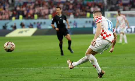 Croatia’s Mislav Orsic scores their second goal