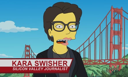 Kara Swisher on a 2023 episode of The Simpson in which she voiced herself.