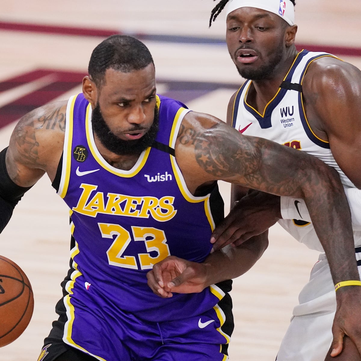 Lebron S Triple Double Powers La Lakers Over Nuggets Into Nba Finals Nba The Guardian