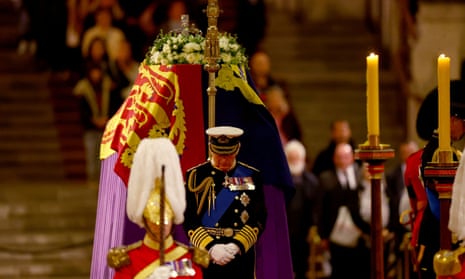 King Charles leads a vigil in Westminster