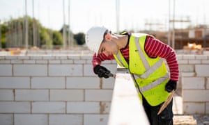 construction site with concrete blocks