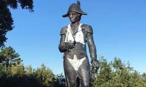 The statue of James Cook has been repeatedly vandalised by locals upset at how he is honoured in Gisborne.