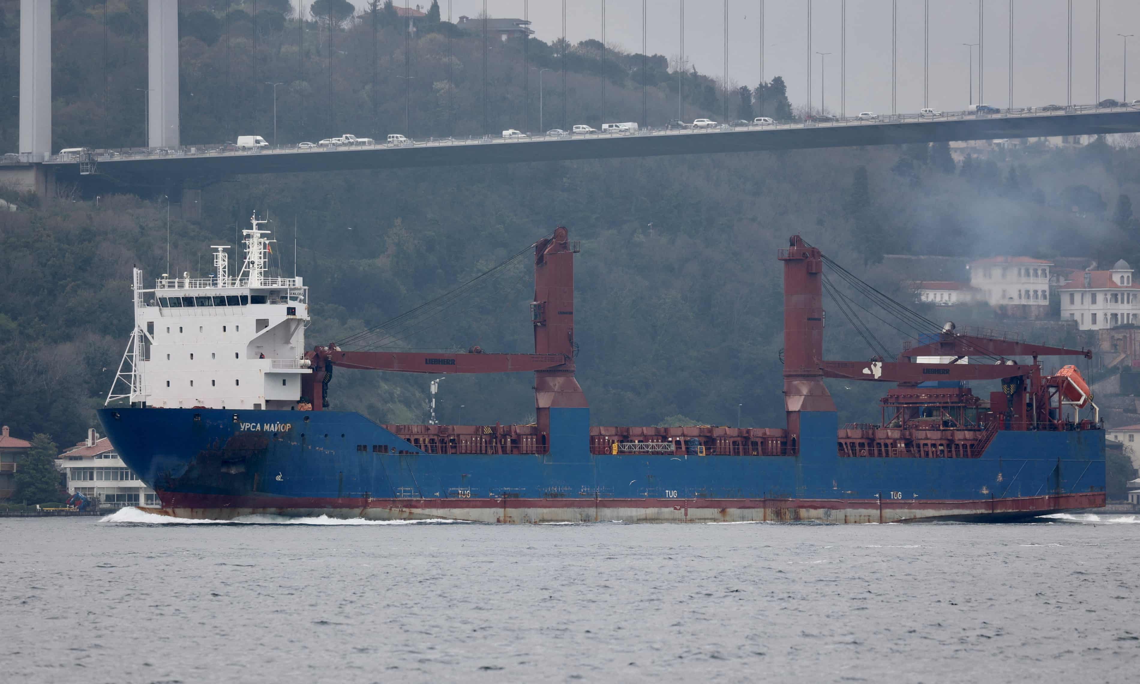 Russian cargo ship sinks in Mediterranean after explosion in engine room (theguardian.com)
