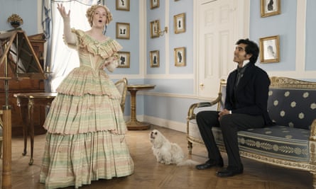 Colour-blind casting … Dev Patel with Morfydd Clark in The Personal History of David Copperfield.