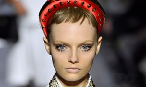 Love me do: 60s-style lashes on the Prada runway at Milan Fashion Week.