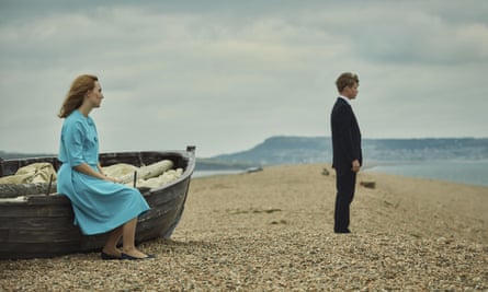 Stony silence … Saoirse Ronan, left, and Billy Howle in On Chesil Beach.