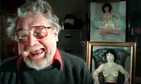 Alasdair Gray, novelist and artist at home in Glasgow in 2001.