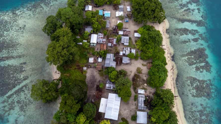 The sea is closing in on Toruar Island.