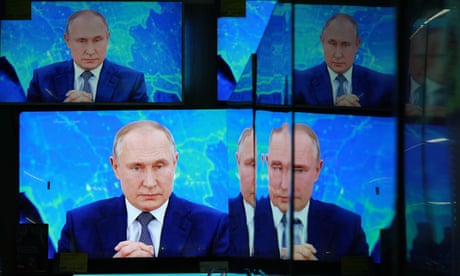 Broadcast of Russian President Vladimir Putin's annual news conference
