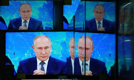 Broadcast of Russian President Vladimir Putin's annual news conference