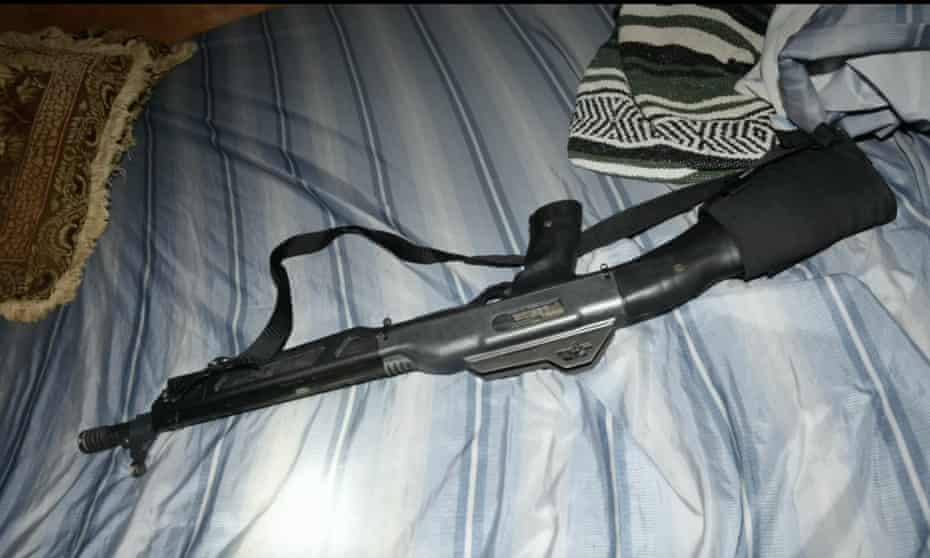 Chad Absher was prohibited from having a firearm, however he is accused of using this rifle to shoot Ashlee and Lisa Rucker.