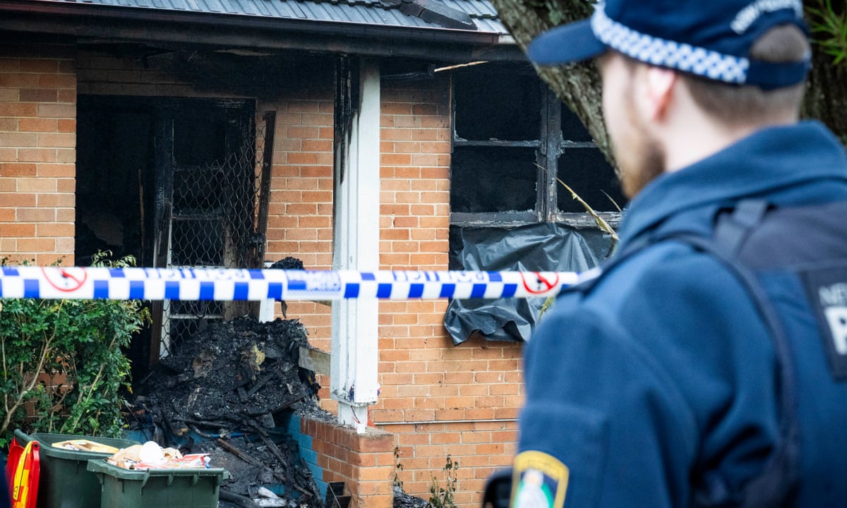 Father charged with murder locked doors before three children killed in Sydney house fire, police allege | New South Wales | The Guardian