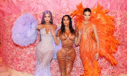 Notes on camp … from left, Kylie Jenner, Kim Kardashian and Kendall Jenner at the 2019 Met Gala. Photograph: Kevin Tachman/MG19/Getty Images for The Met Museum/Vogue